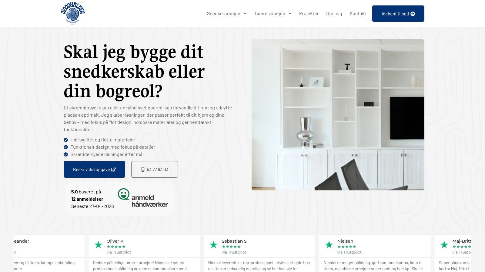 Screenshot from https://woodhalden.dk/snedkerskabe-og-bogreoler/