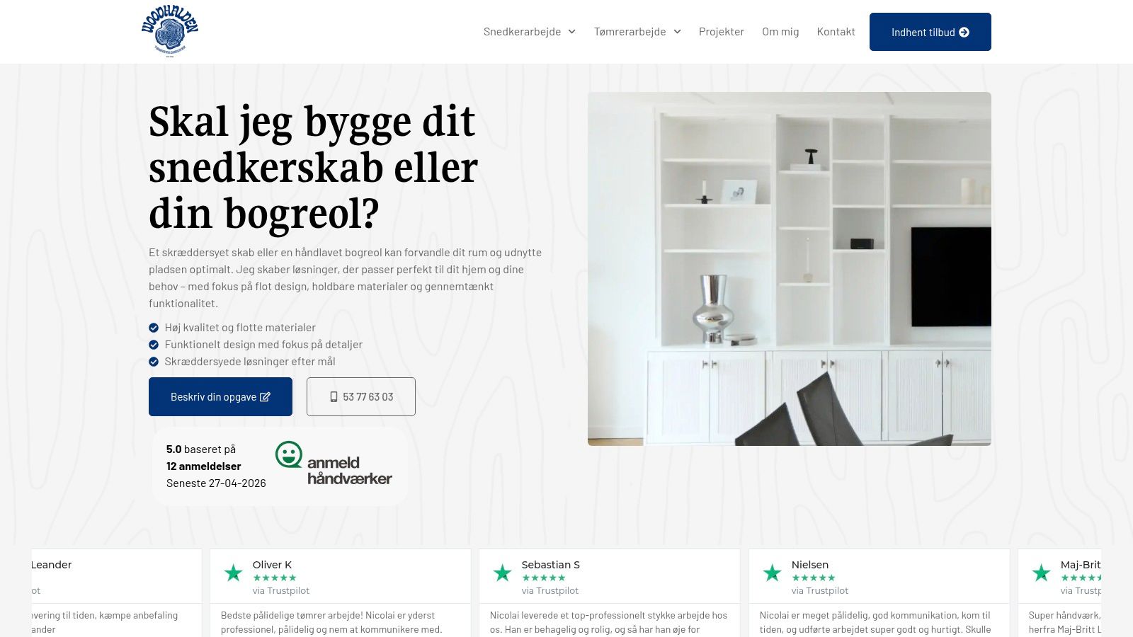 Screenshot from https://woodhalden.dk/snedkerskabe-og-bogreoler/